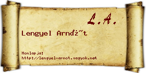 Lengyel Arnót névjegykártya